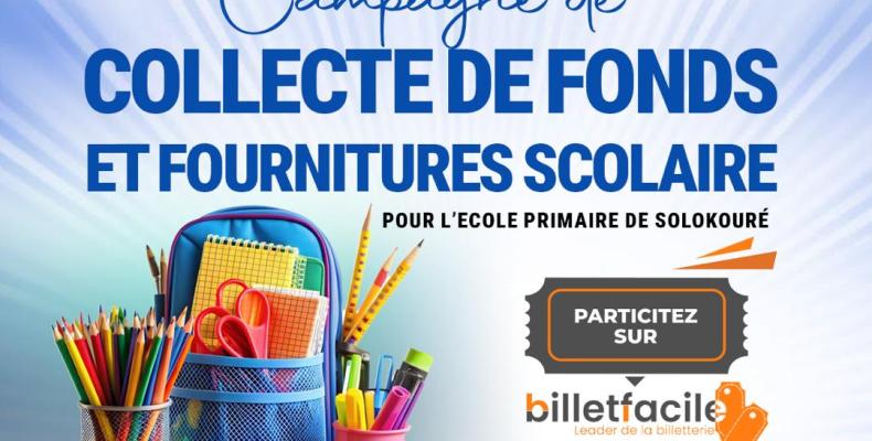 Campagne de collecte de fonds et fournitures scolaires : 6ème édition.