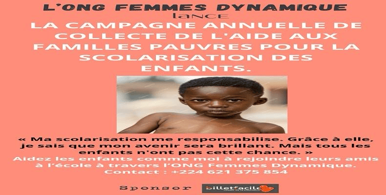 Collecte pour la Scolarisation des Enfants issus des familles à faibles revenus