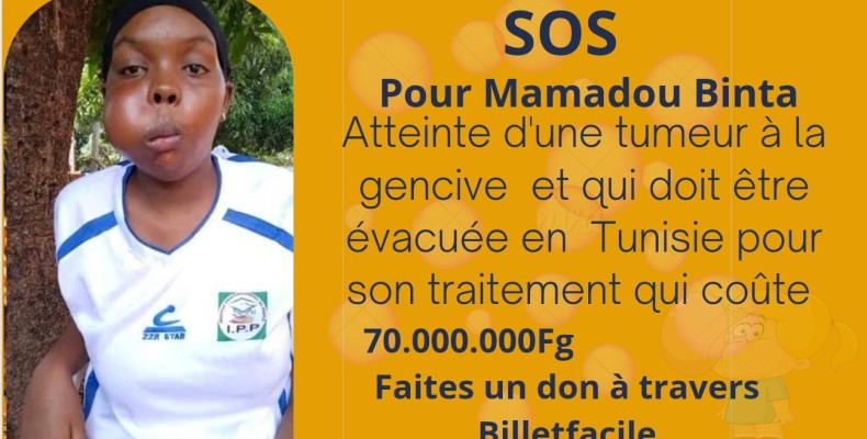 SOS pour Mamadou Binta atteinte d'une tumeur à la gencive