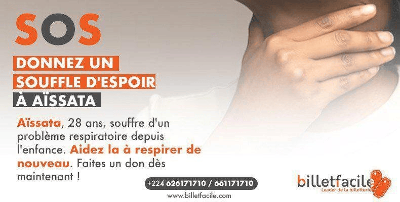 Aidez Aïssata à reprendre son souffle et à vaincre sa maladie
