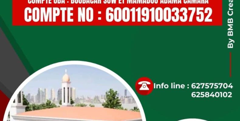 La Reconstruction et l'extensions de la mosquée centrale de la sous-préfecture de SOUGUETA