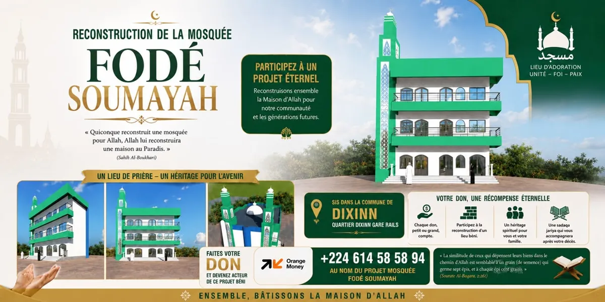 Reconstruction de la mosquée de dixinn gare rail